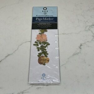 Franklin Covey Floral Page Marker with Pressed Dried Flowers